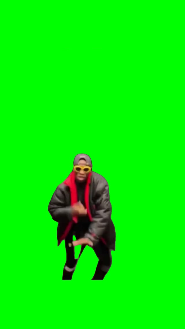 MAn dancing 1 green screen
