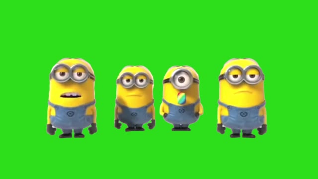 MINIONS Happy Birthday funny lol green screen
