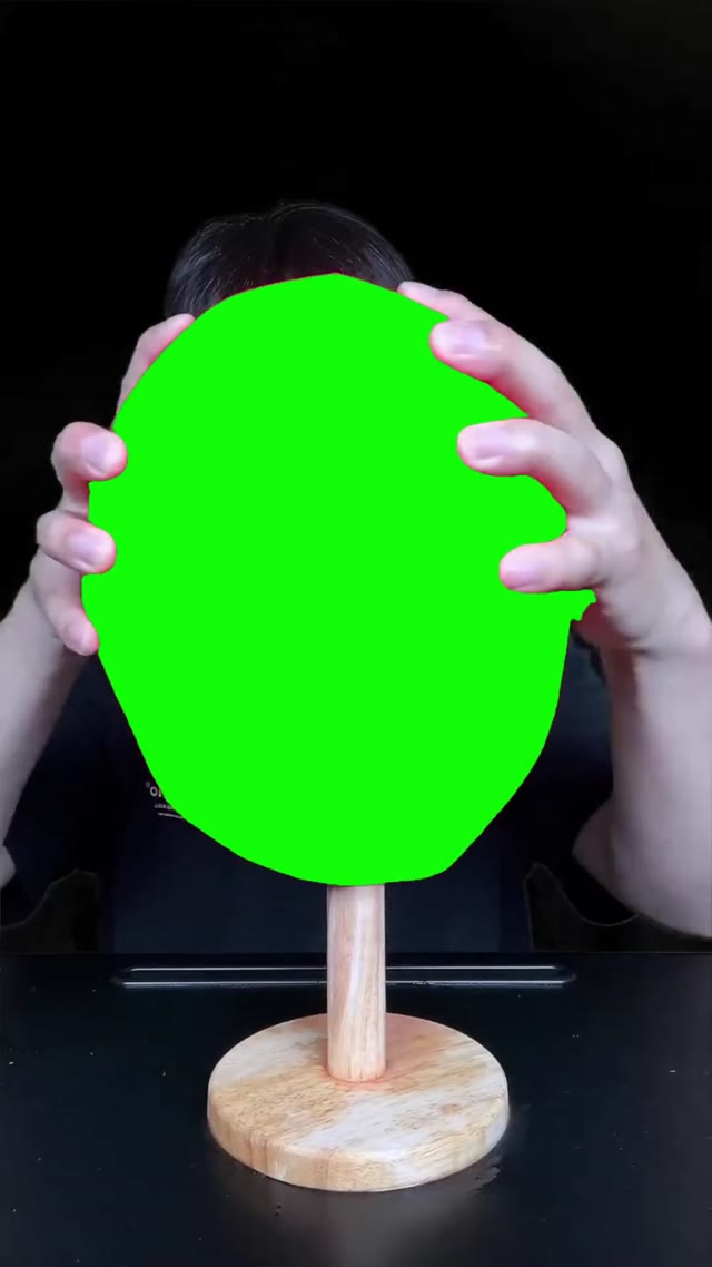 Man Eating green screen