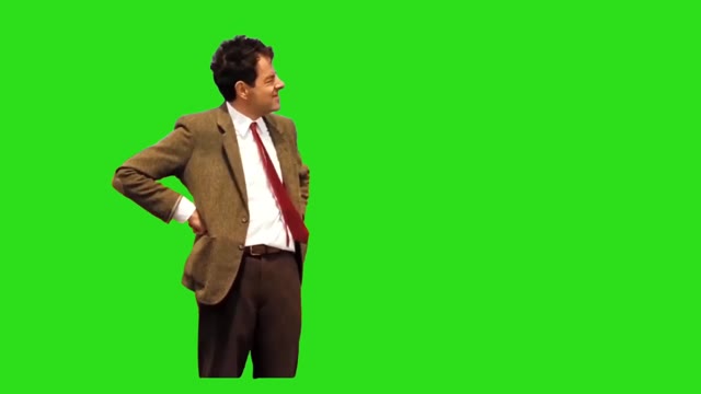 Mr Bean Waiting green screen