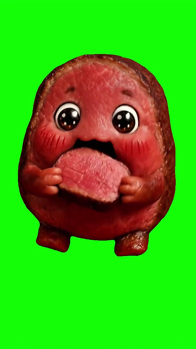 Niche Meat Eating ASMR  green screen