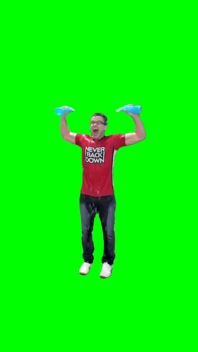 Nick Eh 30 Splashing Himself  green screen