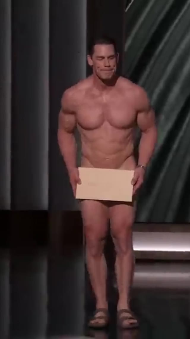 Oscars 2024 John Cena Appears NUDE green screen