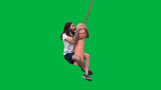 Penguinz0 On a Swing green screen
