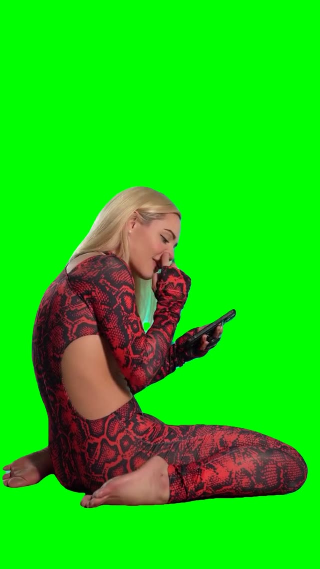 Picking nose green screen
