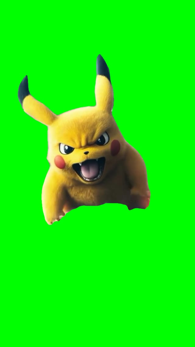 Pikachuz zilla green screen