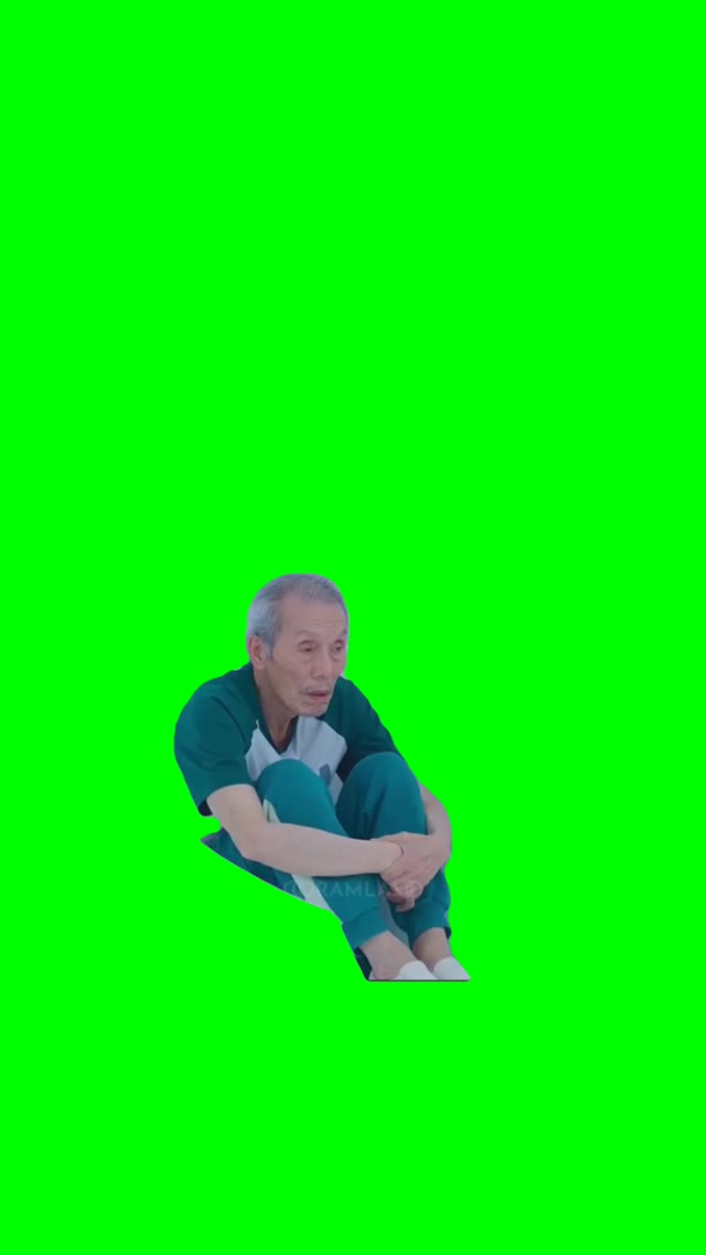 Player 001 Sad green screen