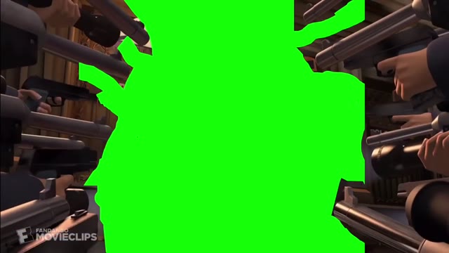 Policeman Attack Busted green screen