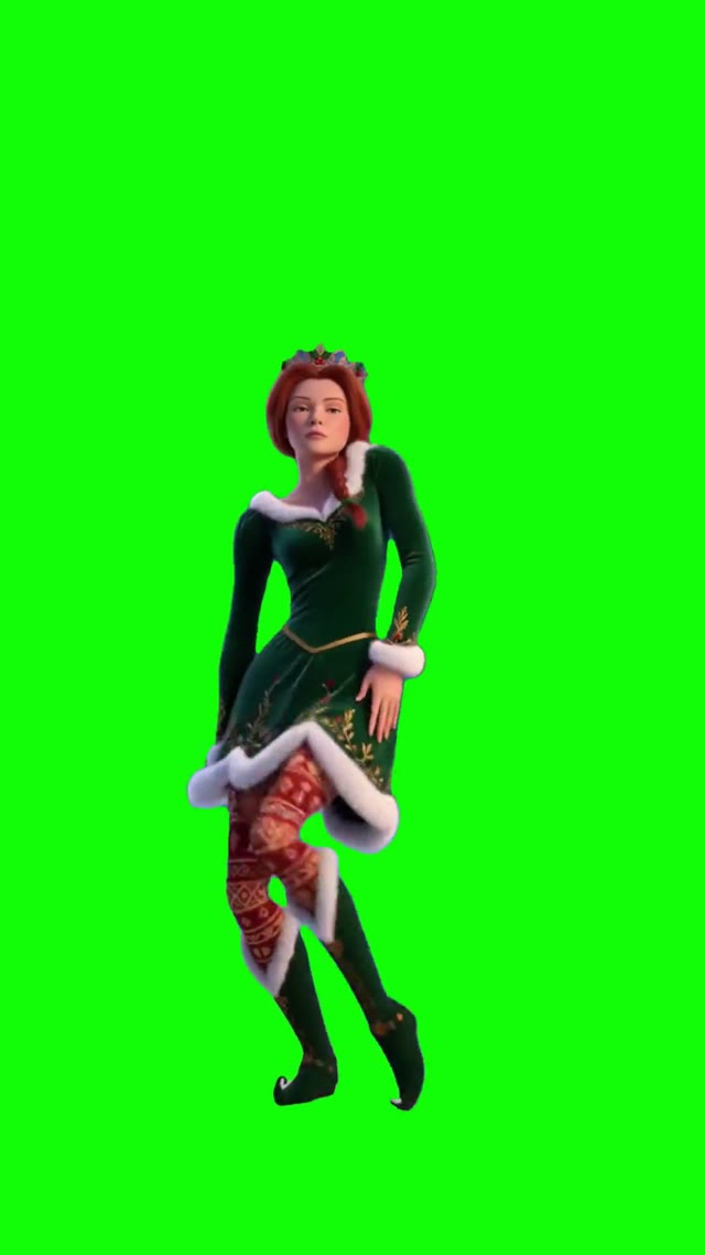 Princess Fiona Dancing green screen
