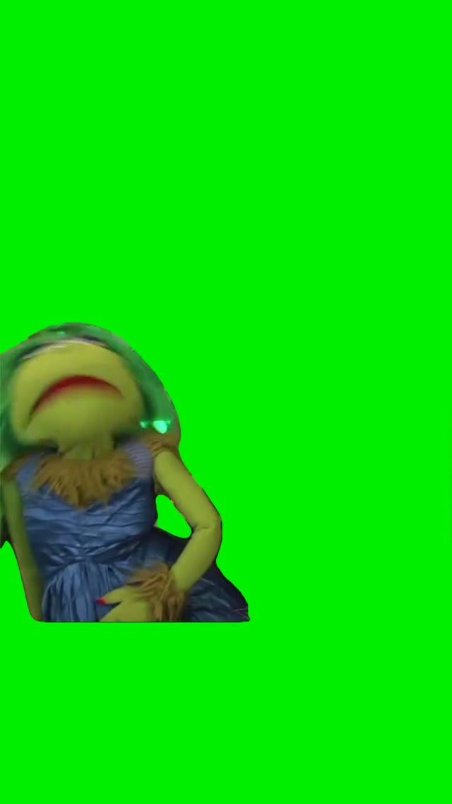 Puppet singing boom boom pow green screen