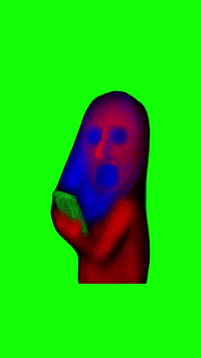 Red Alien Phone green screen