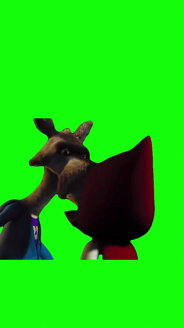 Redhood Stare down  green screen