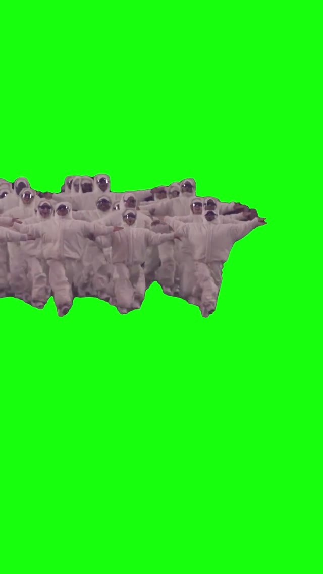 Rihannas White Marshmallow People Prancing Green Screem green screen