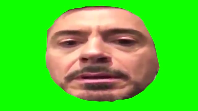 Robert Downey Jr Screaming green screen