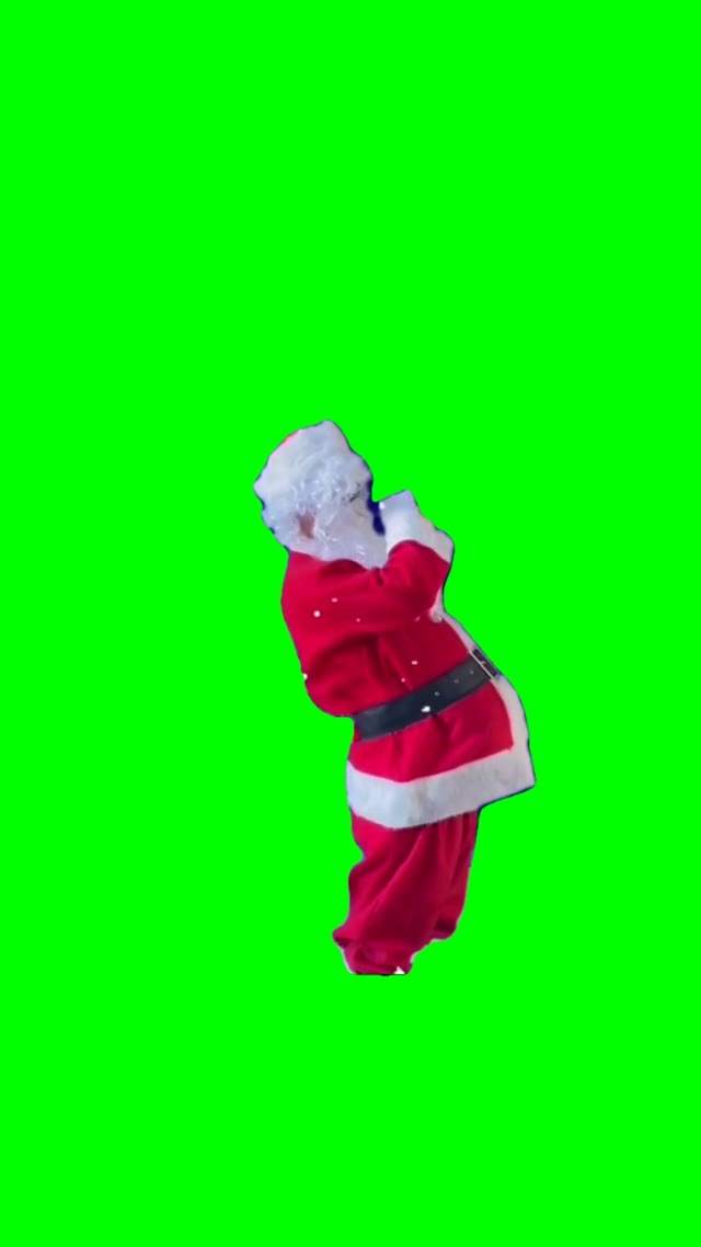 Santa Hot Chocolate green screen