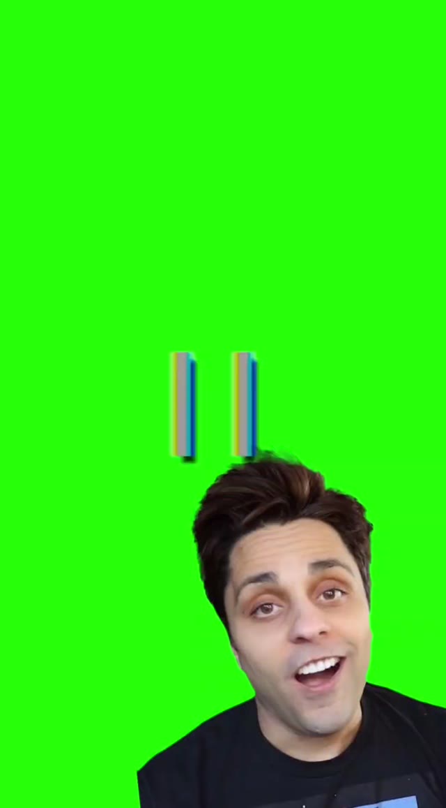 Guy Looking Up Amazed green screen
