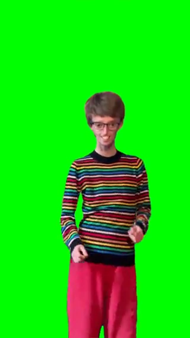 Shake Body Song Guy Dancing What the helly green screen