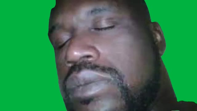 Shaq Sleeping green screen