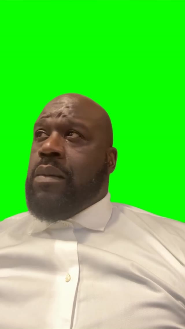 Shaq singing stop drop green screen