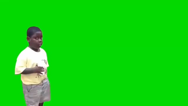 Shocked Black Kid green screen