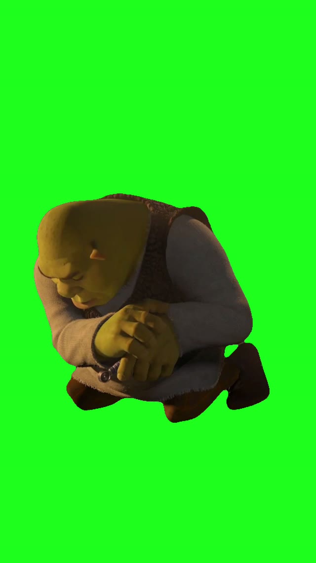 Shrek Rizz green screen