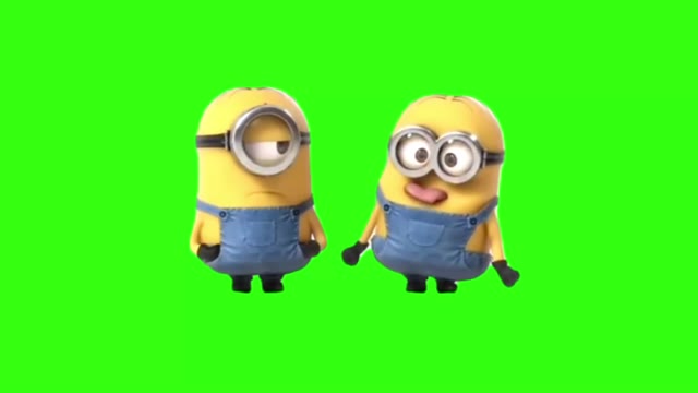 Silly Minions green screen
