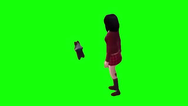 Sims Cat Break Dancing green screen