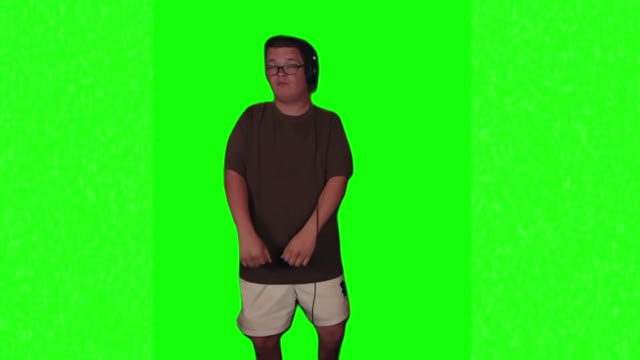Sketch dancing to beat green screen