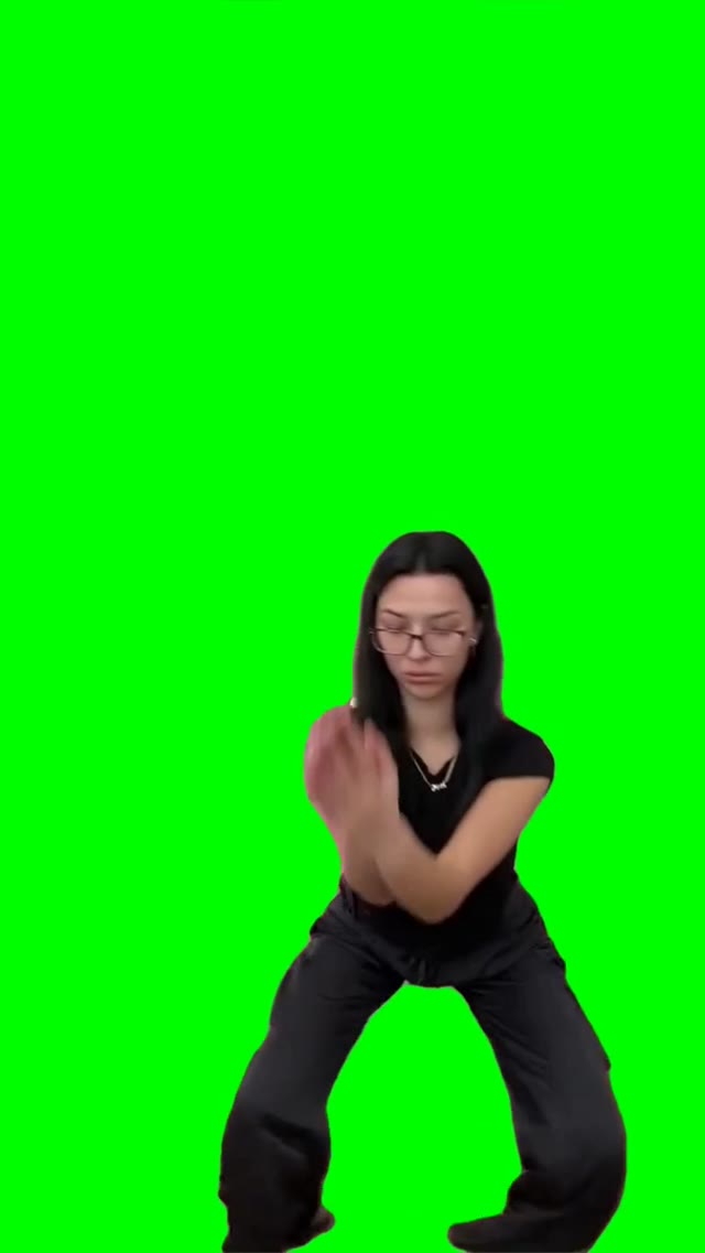Sophini dancing green screen