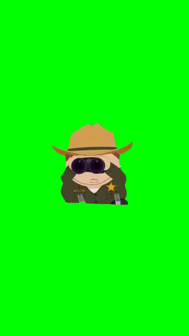 South Park scanning for Mexicans green screen