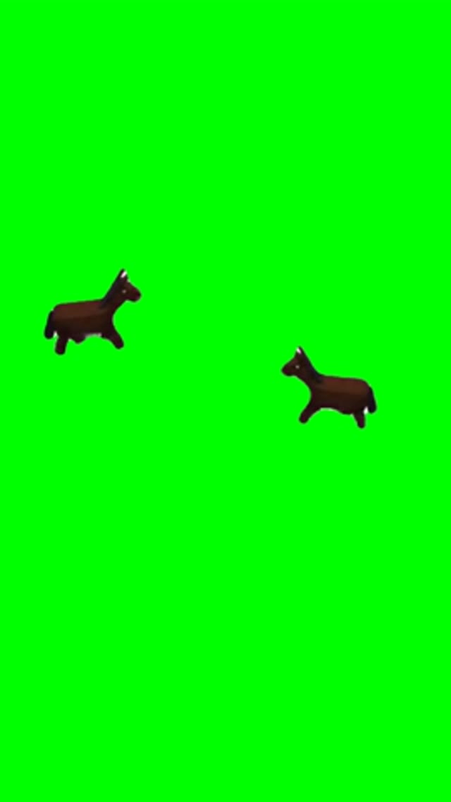 Spinning Horse Sticker green screen