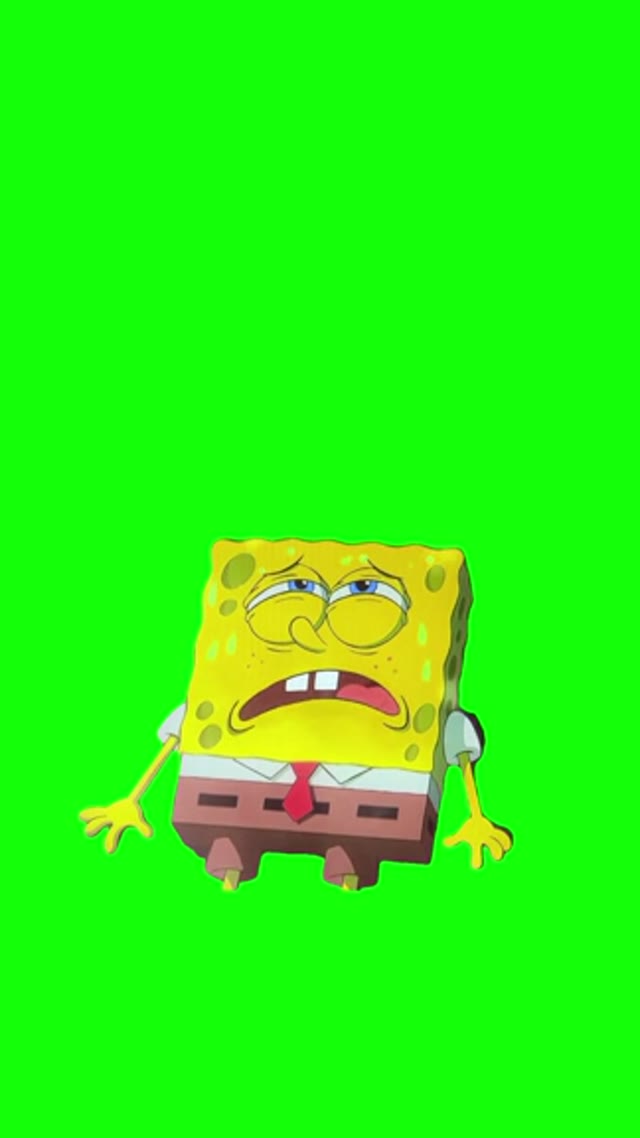 SpongeBob The Heat is so Intense  green screen