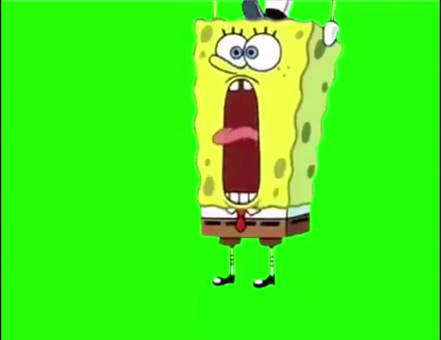 SpongeBob Victory Screech green screen