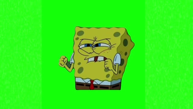 SpongeBob scream green screen