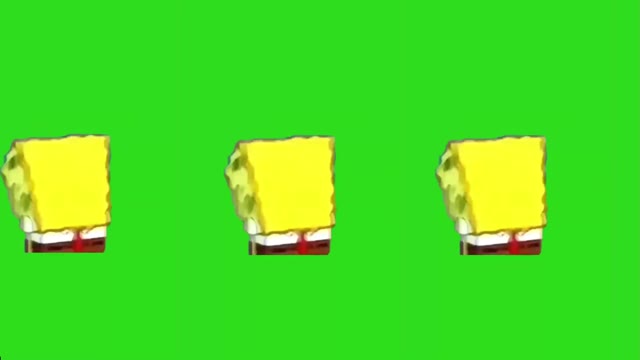 SpongeBob screaming green screen