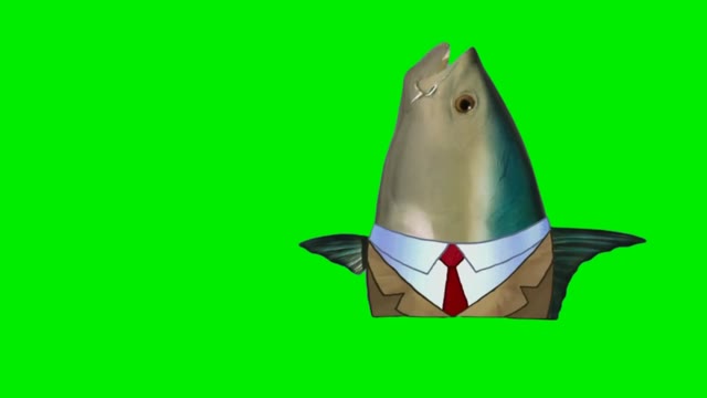 Spongebob Realistic Fish Head green screen