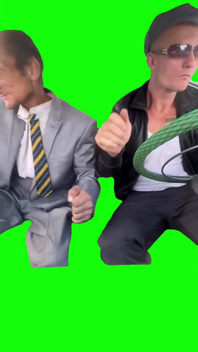 Squad driving  green screen