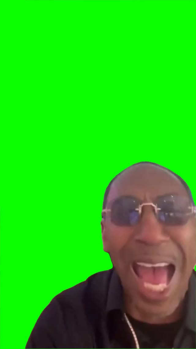 Stephen Laughing green screen