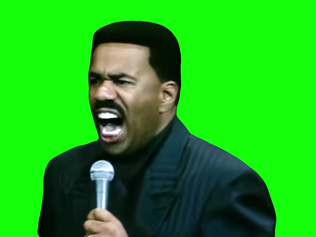 SteveHarveydoingmonkeynoisesGreenScreen green screen