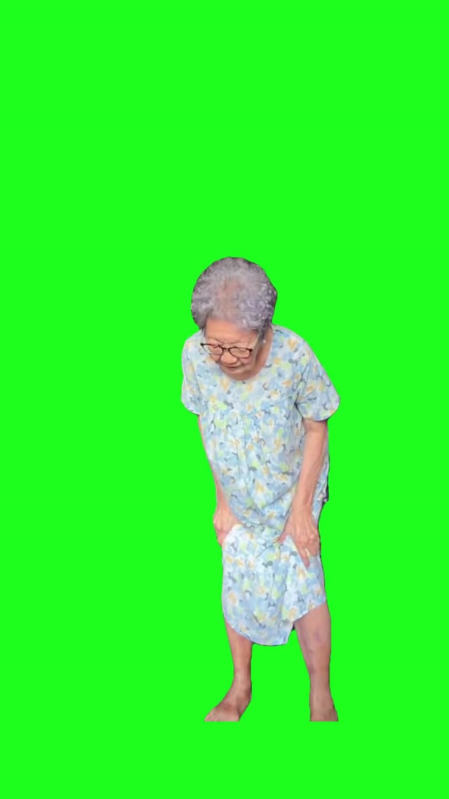 Stranger things Grandma Dance Trend green screen