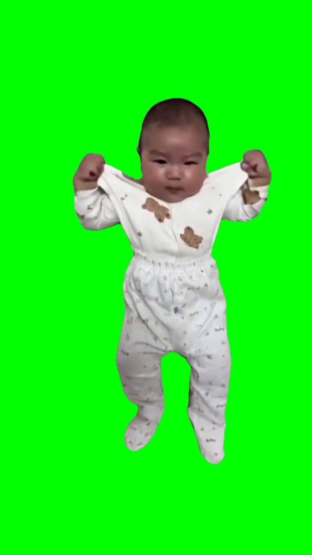 Strong baby green screen