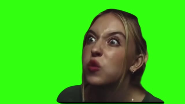 Sydney Sweeney I Am Crazier green screen