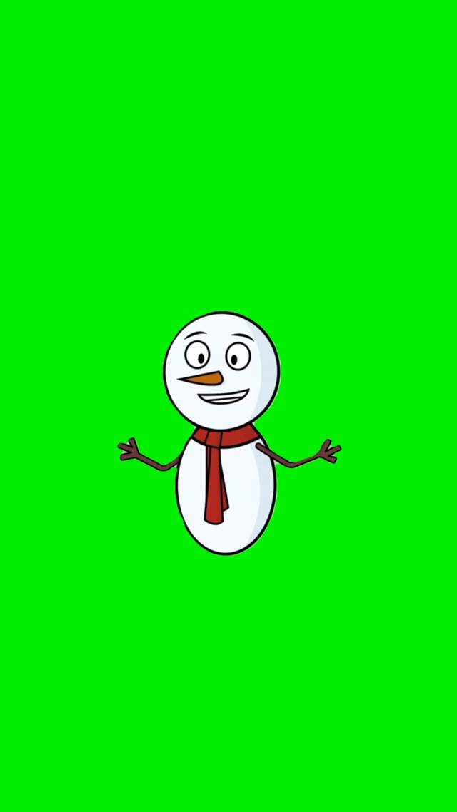 Talking snowman green screen