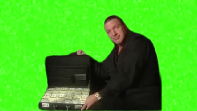 Triple H here comes the money green screen