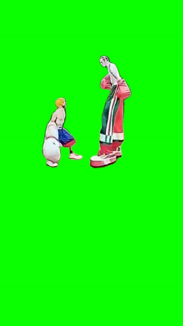 Upper cut green screen