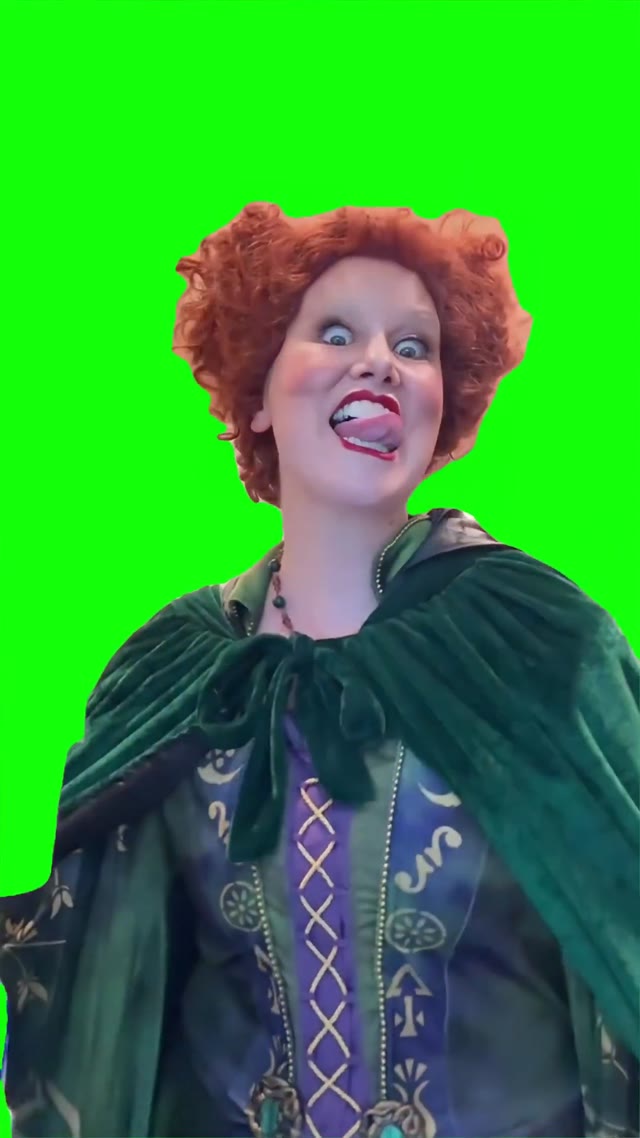 Winiefred Sugar on my tongue green screen