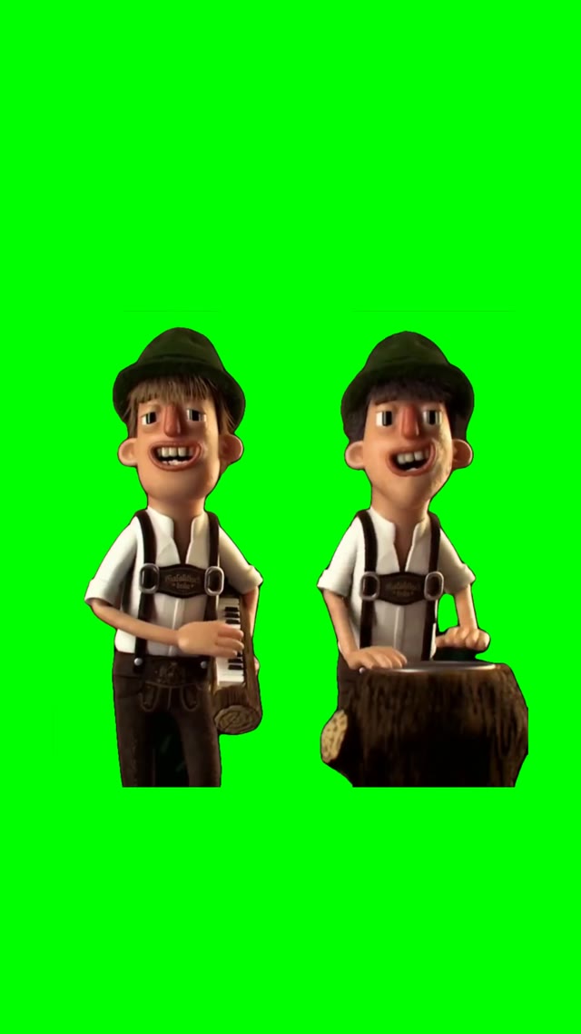 Woodys Animated 4k green screen