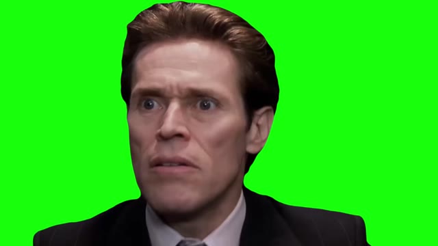 Man in Suit Shocked Stare green screen