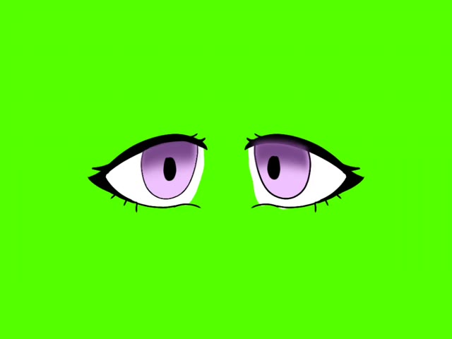 Eyes green screen