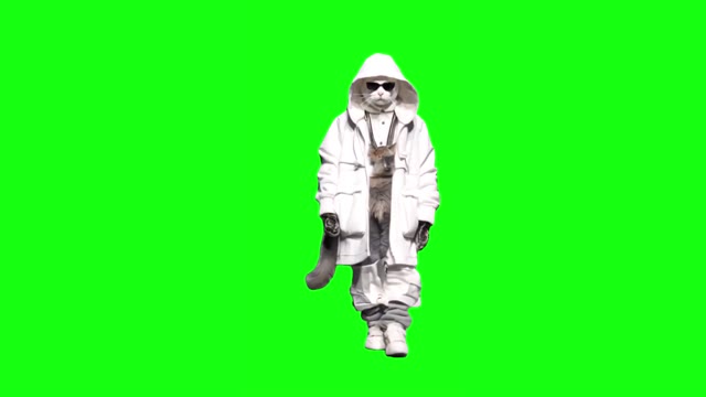 fashion cat walk 2024 green screen